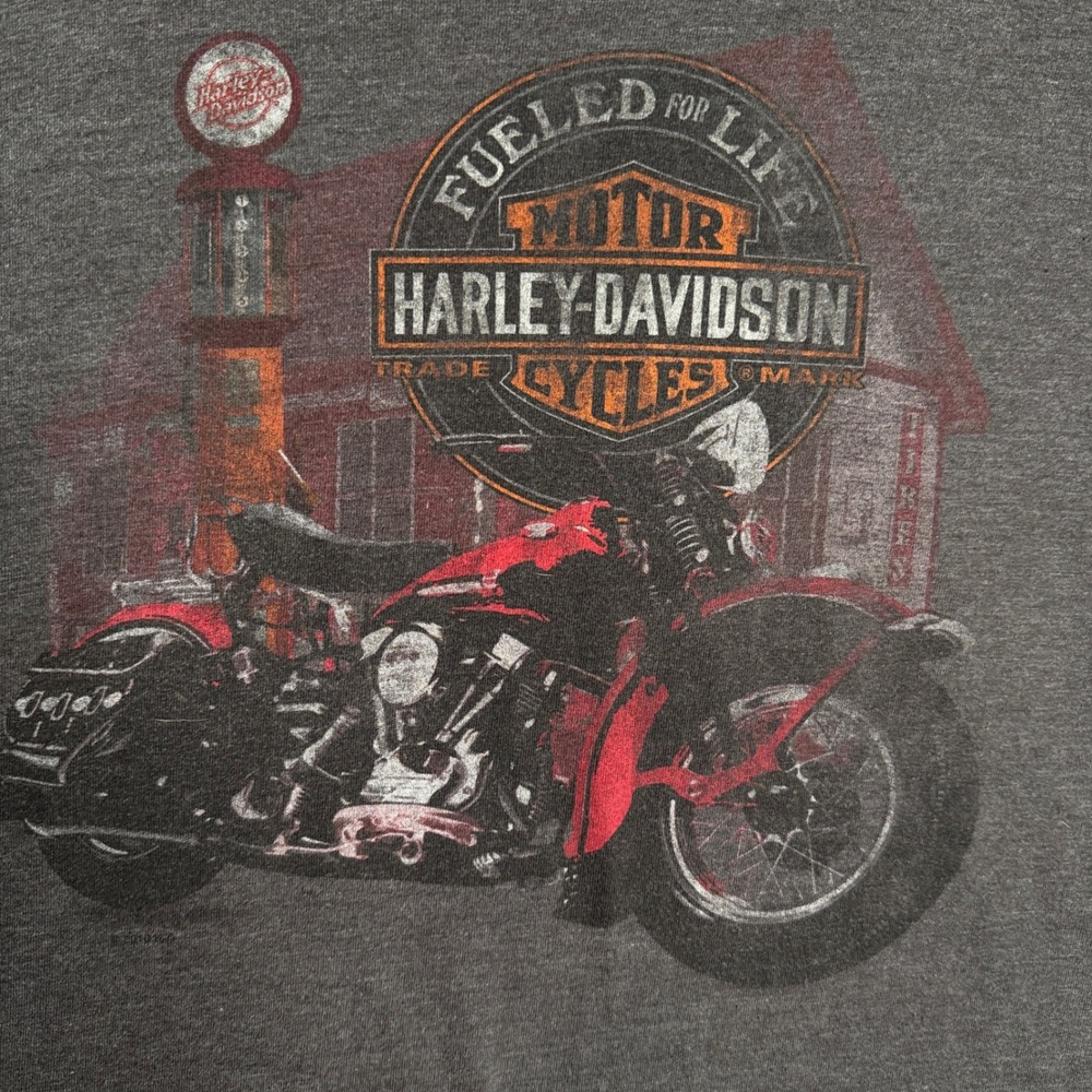 Harley Davidson Graphic T-Shirt Mens XL Grey Thunderbird Albuquerque NM Biker - Picture 2 of 8